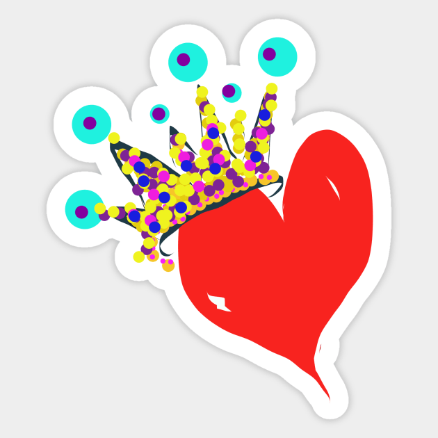 Queen/King of Hearts Sticker by Candace3811